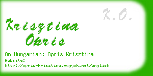 krisztina opris business card